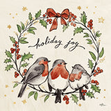 Christmas Lovebirds IV by Janelle Penner. SKU 46750a. Archival Giclee Fine art print for wall decor.