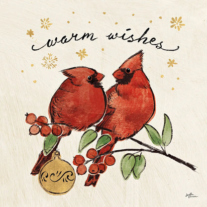 Christmas Lovebirds IX by Janelle Penner. SKU 46755a. Archival Giclee Fine art print for wall decor.