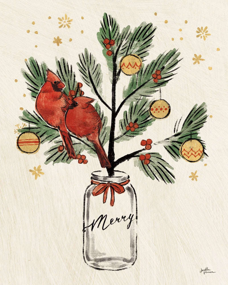 Christmas Lovebirds XIII Merry by Janelle Penner