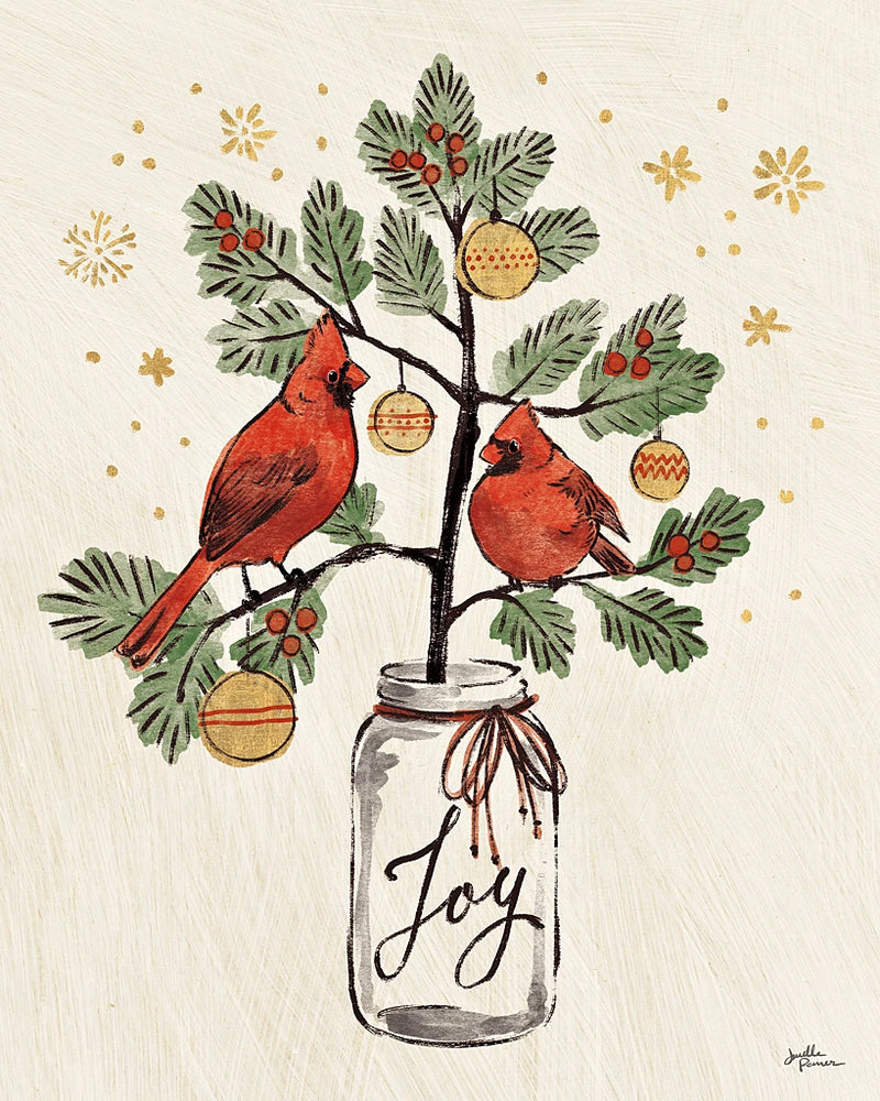 Christmas Lovebirds XIV by Janelle Penner