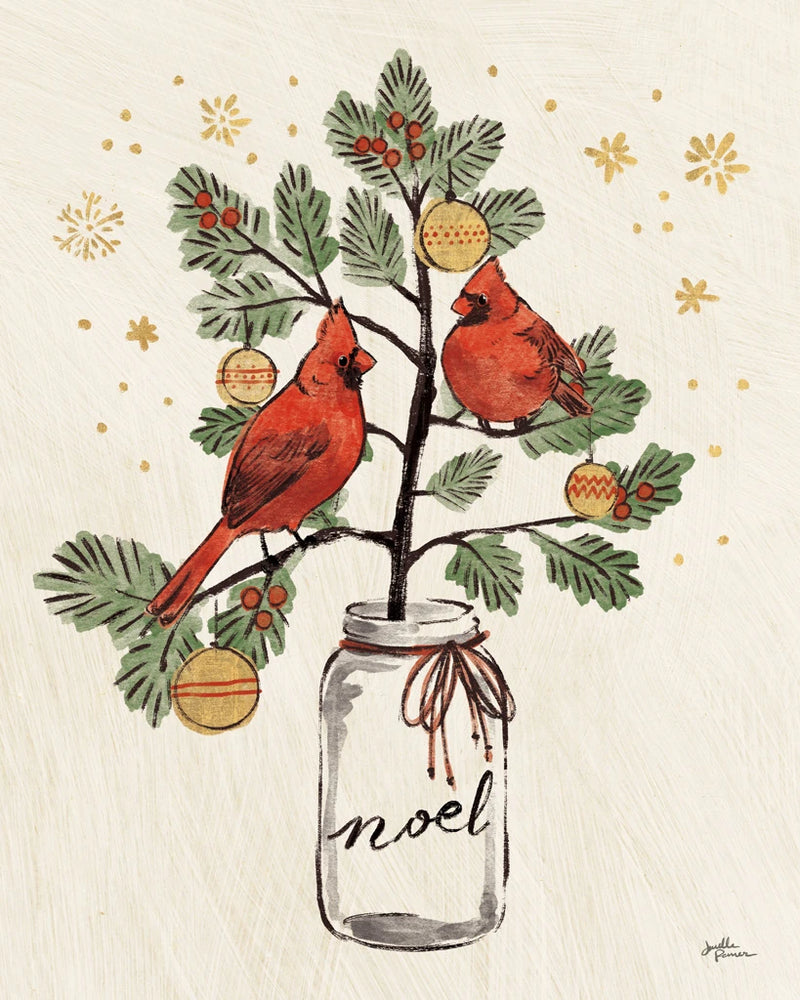 Christmas Lovebirds XIV Noel by Janelle Penner