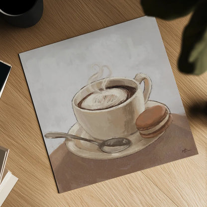 Coffee and Co I Neutral by Janelle Penner. Shown as a detailed flat fine art print, highlighting archival giclee quality. Available as an archival giclee rolled canvas, fine art paper, or poster print. SKU 83402a.