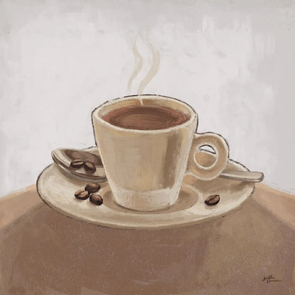 Coffee and Co III Neutral by Janelle Penner. SKU 83404a. Archival Giclee Fine art print for wall decor.