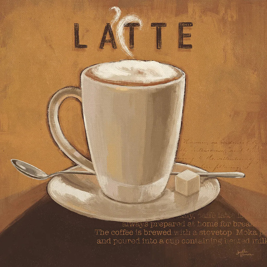 Coffee and Co IV by Janelle Penner. SKU 27710a. Archival Giclee Fine art print for wall decor.