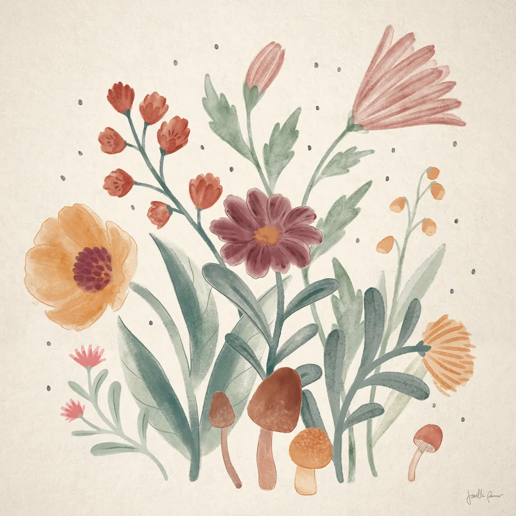 Cottage Botanical II by Janelle Penner. SKU 70299a. Archival Giclee Fine art print for wall decor.