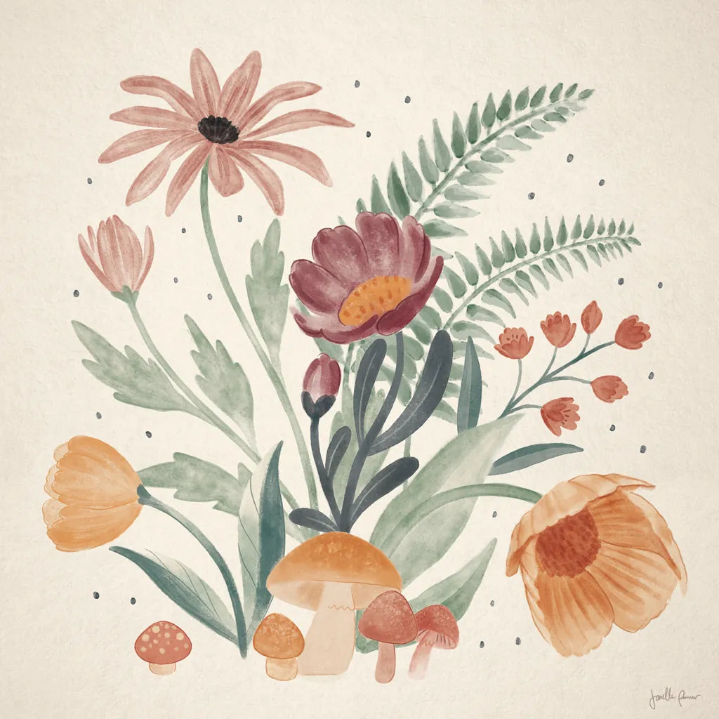 Cottage Botanical III by Janelle Penner. SKU 70300a. Archival Giclee Fine art print for wall decor.