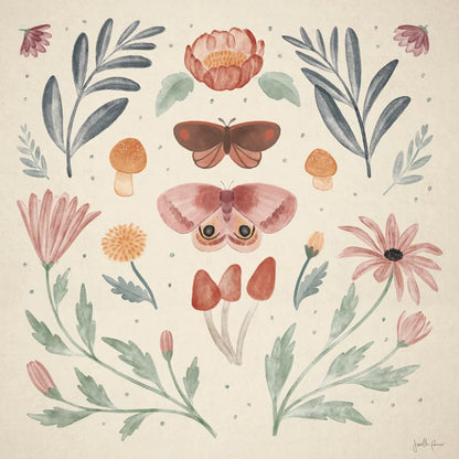 Cottage Botanical IV by Janelle Penner. SKU 70301a. Archival Giclee Fine art print for wall decor.