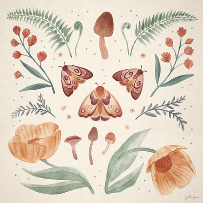 Cottage Botanical V by Janelle Penner. SKU 70302a. Archival Giclee Fine art print for wall decor.