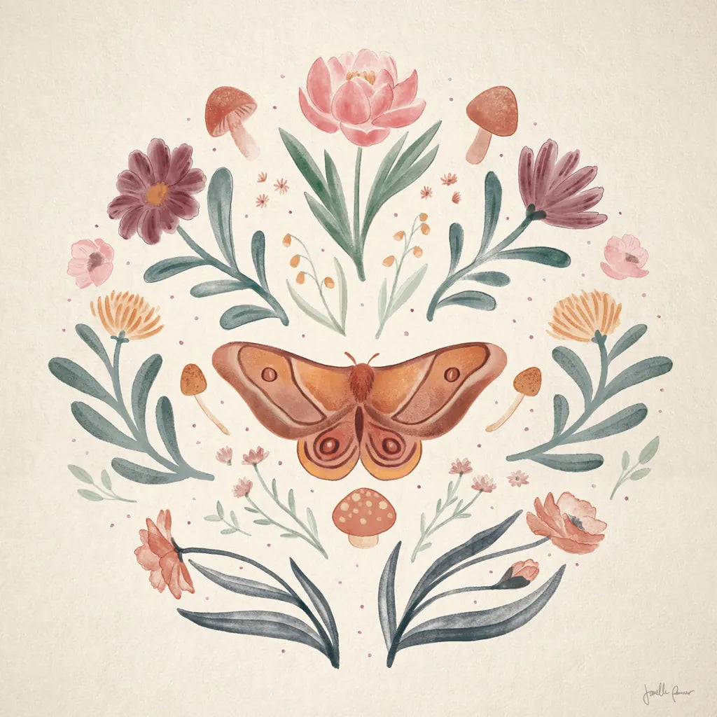 Cottage Botanical VI by Janelle Penner. SKU 70303a. Archival Giclee Fine art print for wall decor.