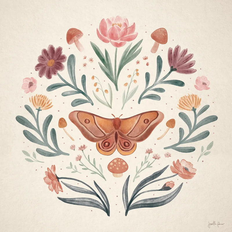 Cottage Botanical VI by Janelle Penner. SKU 70303a. Archival Giclee Fine art print for wall decor.