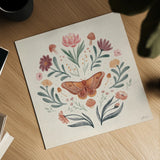 Cottage Botanical VI by Janelle Penner. Shown as a detailed flat fine art print, highlighting archival giclee quality. Available as an archival giclee rolled canvas, fine art paper, or poster print. SKU 70303a.