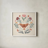 Cottage Botanical VI by Janelle Penner. Shown in a crisp white glass frame for a clean and minimalist style. Available as an archival giclee rolled canvas, fine art paper, or poster print. SKU 70303a.