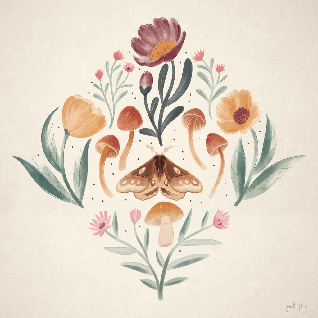 Cottage Botanical VII by Janelle Penner. SKU 70304a. Archival Giclee Fine art print for wall decor.