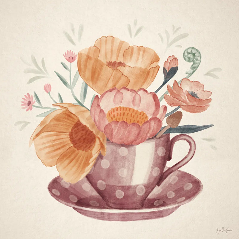 Cottage Botanical VIII by Janelle Penner. SKU 70305a. Archival Giclee Fine art print for wall decor.