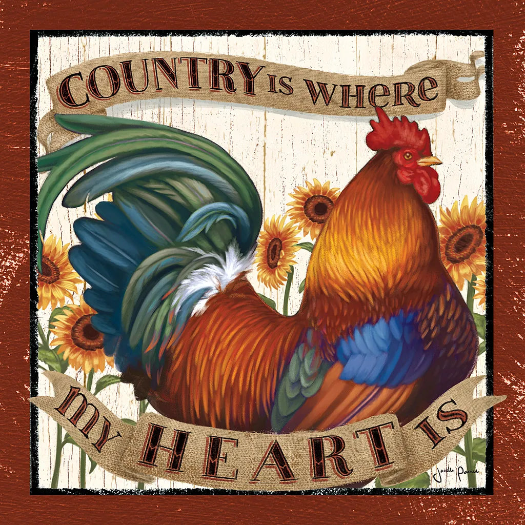 Country Heart I by Janelle Penner. SKU 21384a. Archival Giclee Fine art print for wall decor.