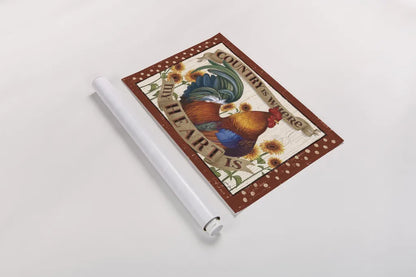 Country Heart I Dots by Janelle Penner. shown as a rolled paper print. Available as archival giclee rolled canvas, fine art paper, or poster print. SKU 20575i.