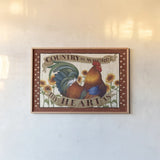 Country Heart I Dots by Janelle Penner. shown as a paper print in a natural frame. Available as a archival giclee rolled canvas, fine art paper, or poster print. SKU 20575i.