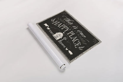 Country Thoughts I Black by Janelle Penner. shown as a rolled paper print. Available as archival giclee rolled canvas, fine art paper, or poster print. SKU 37929i.