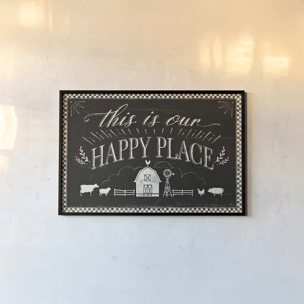 Country Thoughts I Black by Janelle Penner. shown as a paper print in a black flame. Available as a archival giclee rolled canvas, fine art paper, or poster print. SKU 37929i.