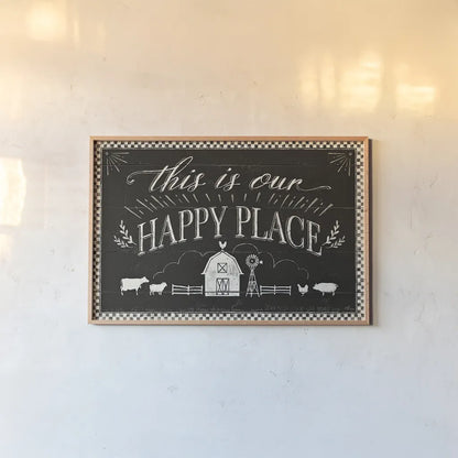 Country Thoughts I Black by Janelle Penner. shown as a paper print in a natural frame. Available as a archival giclee rolled canvas, fine art paper, or poster print. SKU 37929i.