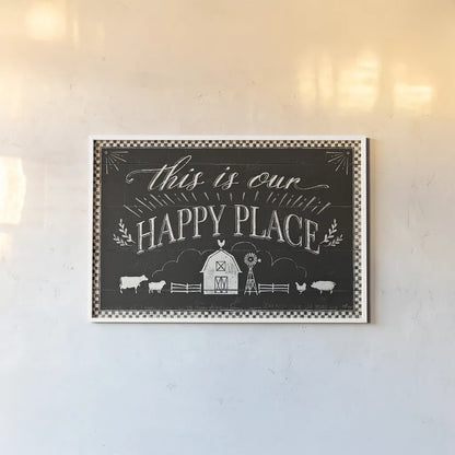 Country Thoughts I Black by Janelle Penner. shown as a paper print in a white frame. Available as a archival giclee rolled canvas, fine art paper, or poster print. SKU 37929i.