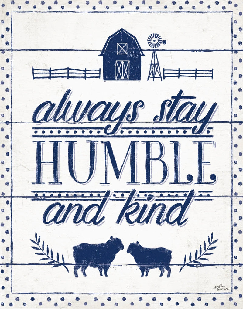 Country Thoughts IV Indigo White by Janelle Penner