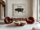 Country Thoughts IX by Janelle Penner. Shown as extra-large giant wall art in a modern living room. Available as an archival giclee rolled canvas, fine art paper, or poster print. SKU 37928a.