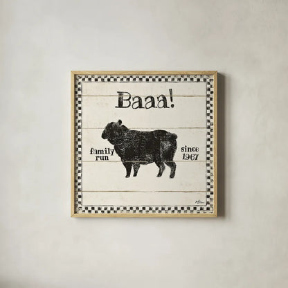 Country Thoughts VII by Janelle Penner. Shown in a natural wood glass frame for a timeless modern aesthetic. Available as an archival giclee rolled canvas, fine art paper, or poster print. SKU 37926a.