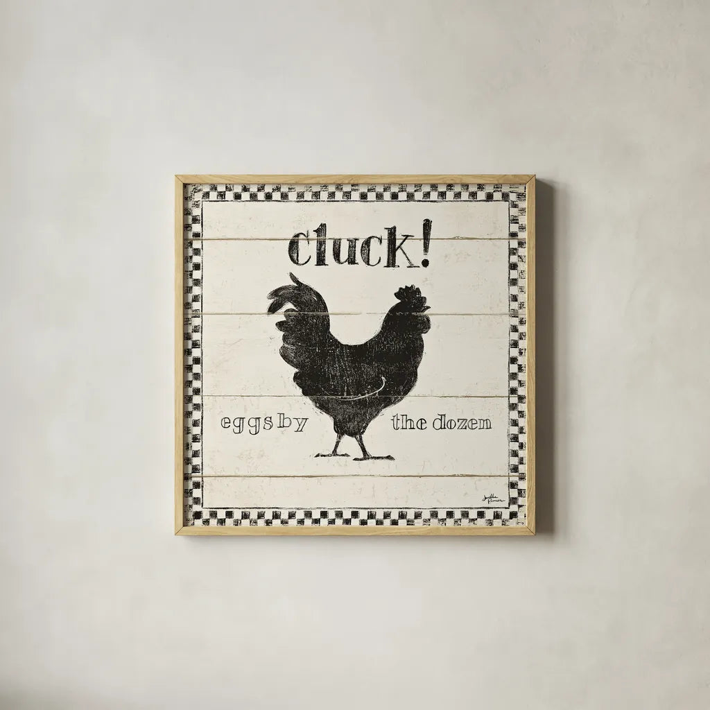 Country Thoughts VIII by Janelle Penner. Shown in a natural wood glass frame for a timeless modern aesthetic. Available as an archival giclee rolled canvas, fine art paper, or poster print. SKU 37927a.