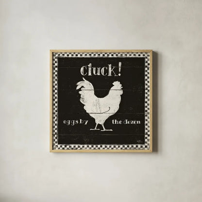 Country Thoughts VIII Black by Janelle Penner. Shown in a natural wood glass frame for a timeless modern aesthetic. Available as an archival giclee rolled canvas, fine art paper, or poster print. SKU 37936a.