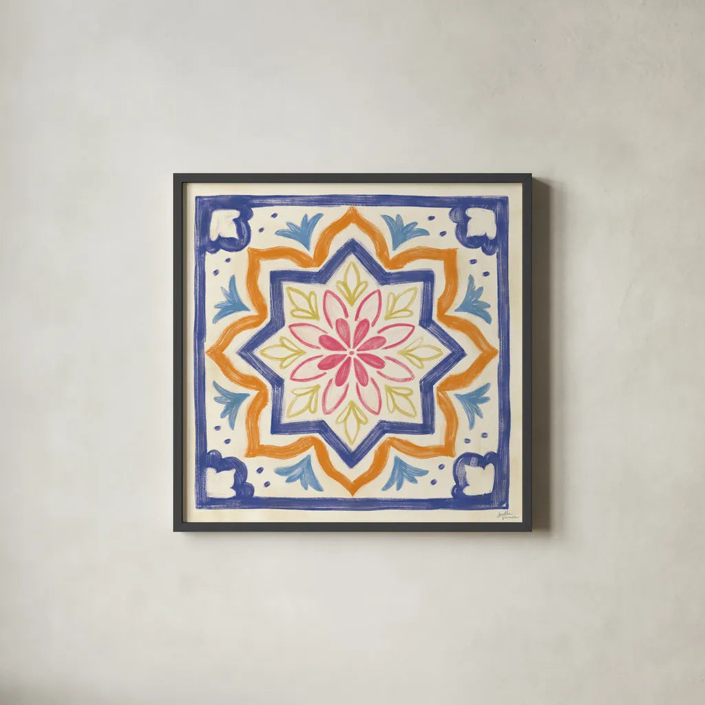 Cyprus IX by Janelle Penner. Shown in a sleek black glass frame for a contemporary gallery look. Available as an archival giclee rolled canvas, fine art paper, or poster print. SKU 79734a.