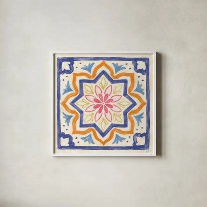 Cyprus IX by Janelle Penner. Shown in a crisp white glass frame for a clean and minimalist style. Available as an archival giclee rolled canvas, fine art paper, or poster print. SKU 79734a.