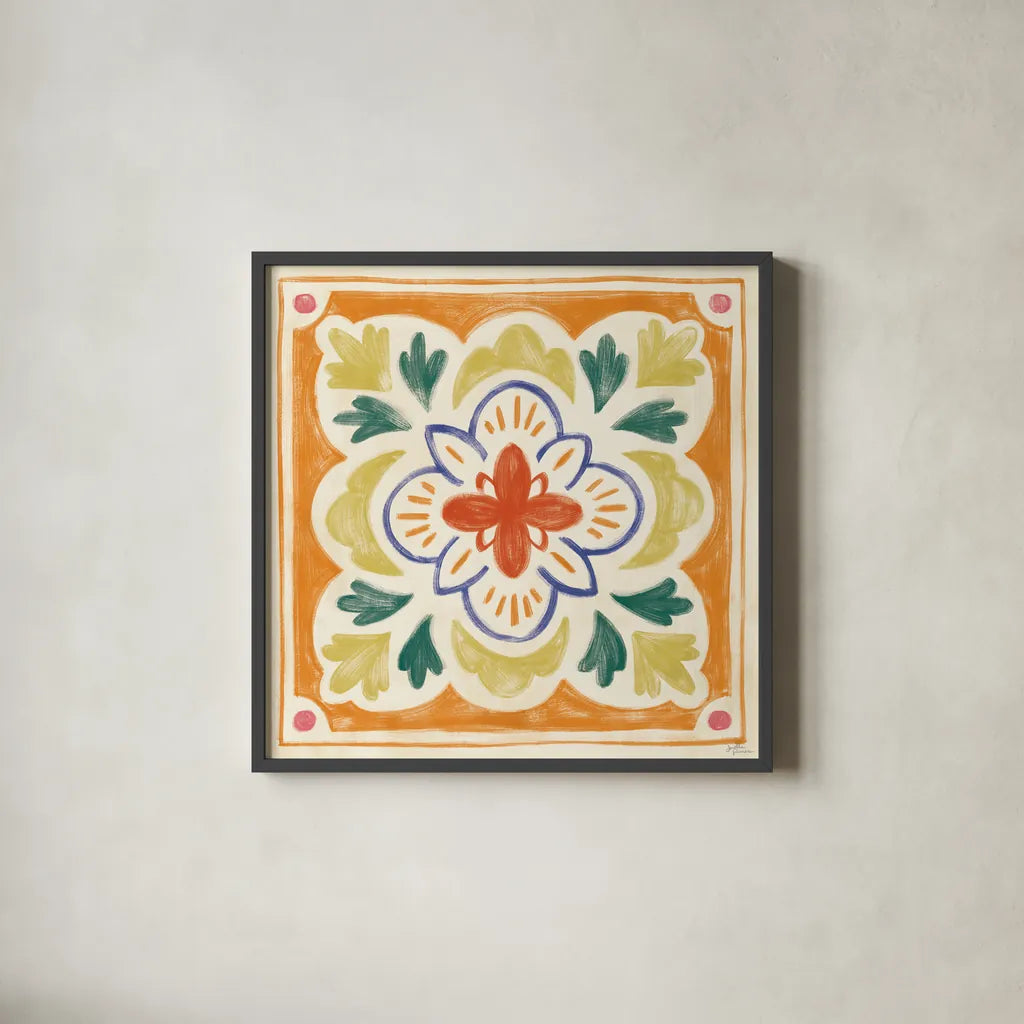 Cyprus VI by Janelle Penner. Shown in a sleek black glass frame for a contemporary gallery look. Available as an archival giclee rolled canvas, fine art paper, or poster print. SKU 79731a.