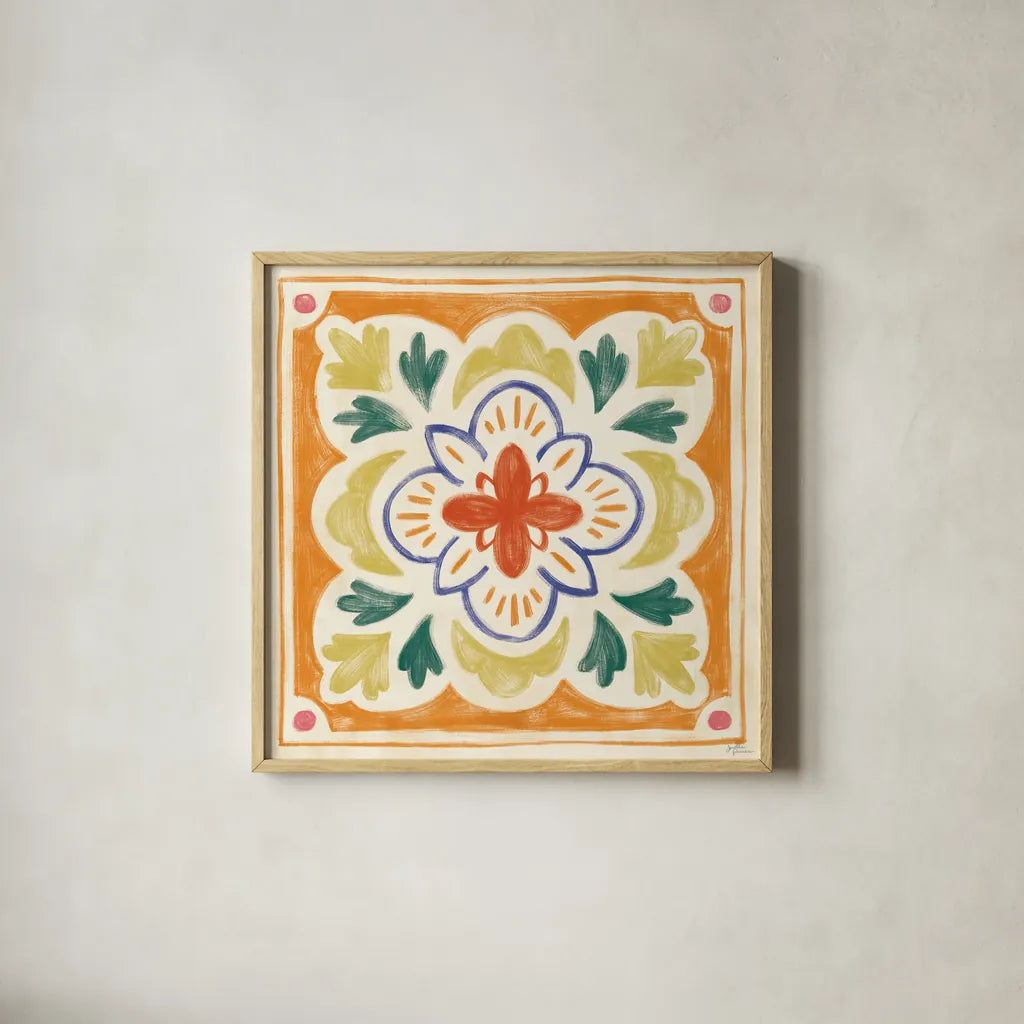 Cyprus VI by Janelle Penner. Shown in a natural wood glass frame for a timeless modern aesthetic. Available as an archival giclee rolled canvas, fine art paper, or poster print. SKU 79731a.