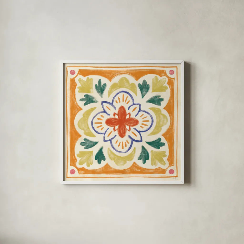 Cyprus VI by Janelle Penner. Shown in a crisp white glass frame for a clean and minimalist style. Available as an archival giclee rolled canvas, fine art paper, or poster print. SKU 79731a.