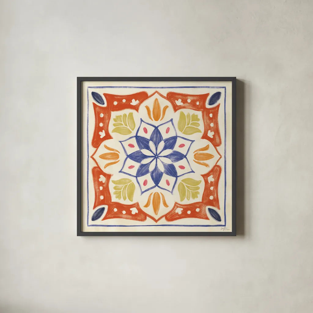 Cyprus VIII by Janelle Penner. Shown in a sleek black glass frame for a contemporary gallery look. Available as an archival giclee rolled canvas, fine art paper, or poster print. SKU 79733a.