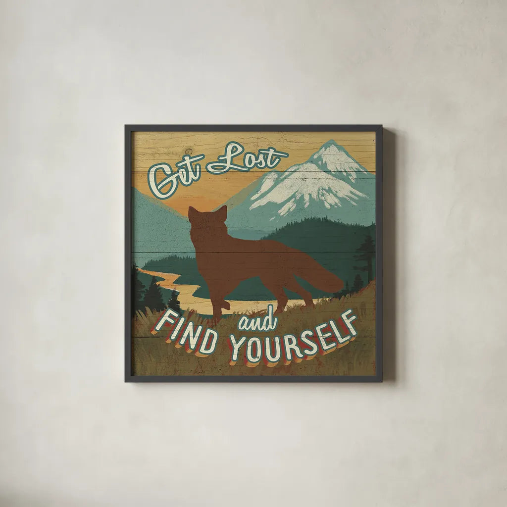 Discover the Wild VII by Janelle Penner. Shown in a sleek black glass frame for a contemporary gallery look. Available as an archival giclee rolled canvas, fine art paper, or poster print. SKU 21363a.