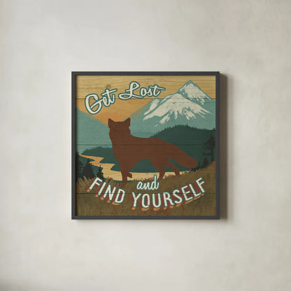 Discover the Wild VII by Janelle Penner. Shown in a sleek black glass frame for a contemporary gallery look. Available as an archival giclee rolled canvas, fine art paper, or poster print. SKU 21363a.