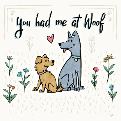 Dogs in the Garden III by Janelle Penner. SKU 36679a. Archival Giclee Fine art print for wall decor.