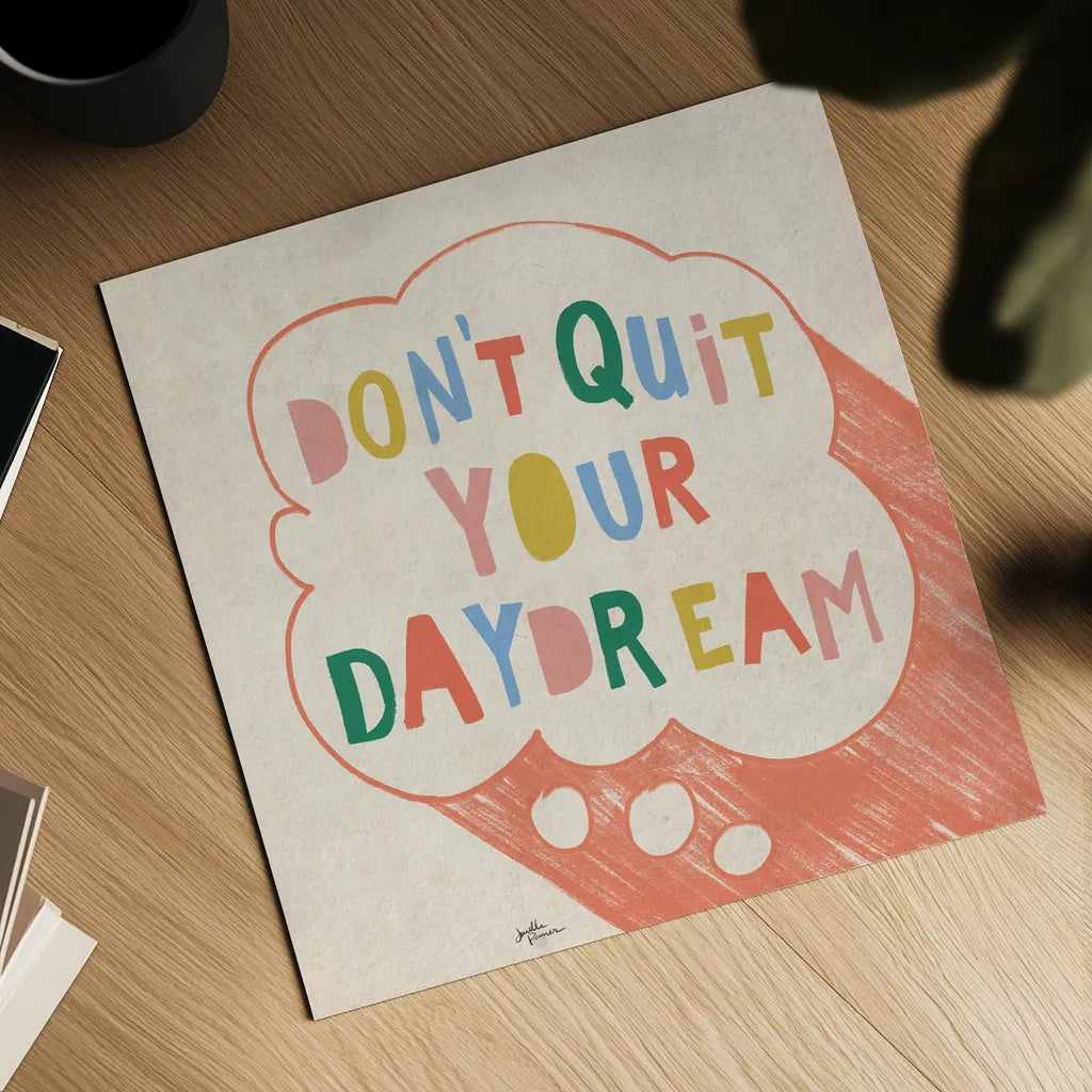 Don't Quit I by Janelle Penner. Shown as a detailed flat fine art print, highlighting archival giclee quality. Available as an archival giclee rolled canvas, fine art paper, or poster print. SKU 65223a.