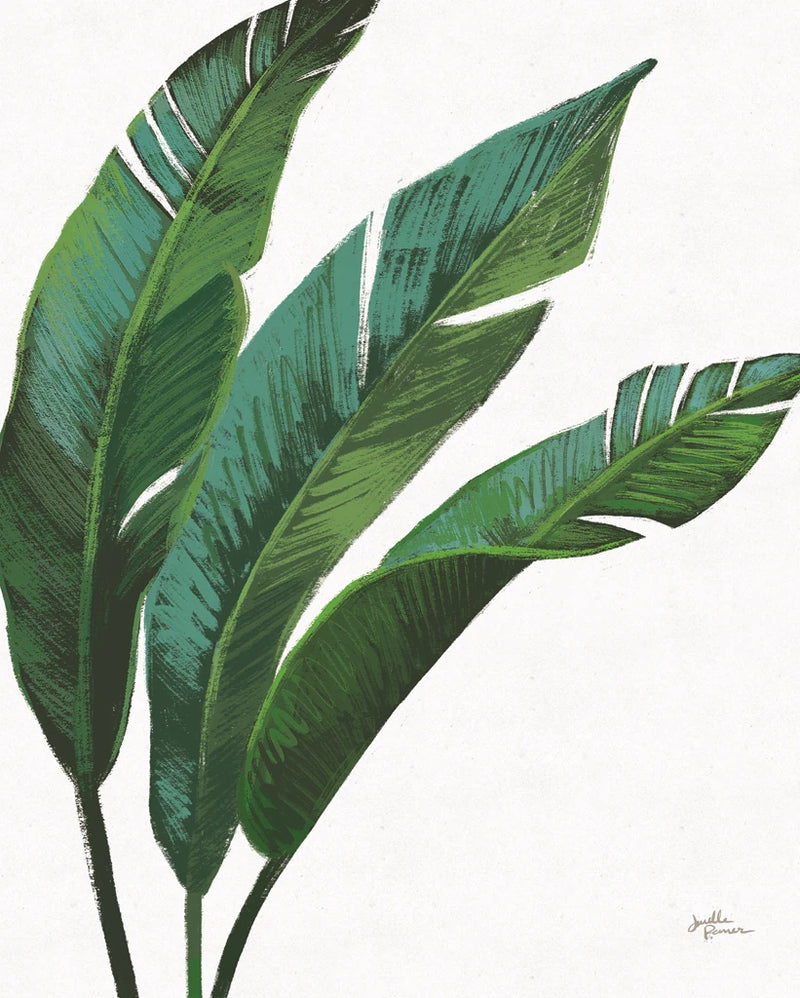 Emerald Banana Leaves I by Janelle Penner