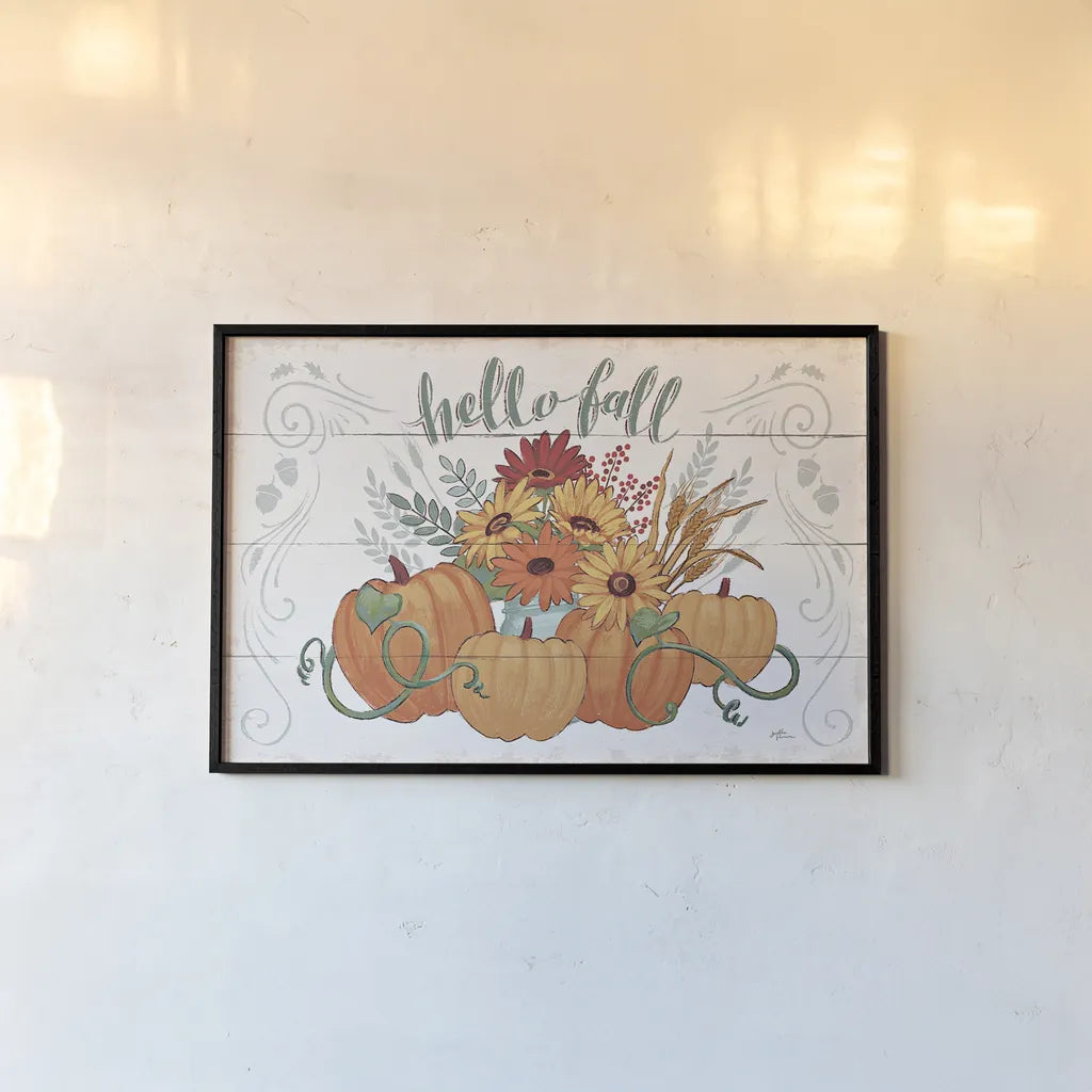 Fall Fun I by Janelle Penner. shown as a paper print in a black flame. Available as a archival giclee rolled canvas, fine art paper, or poster print. SKU 34878i.