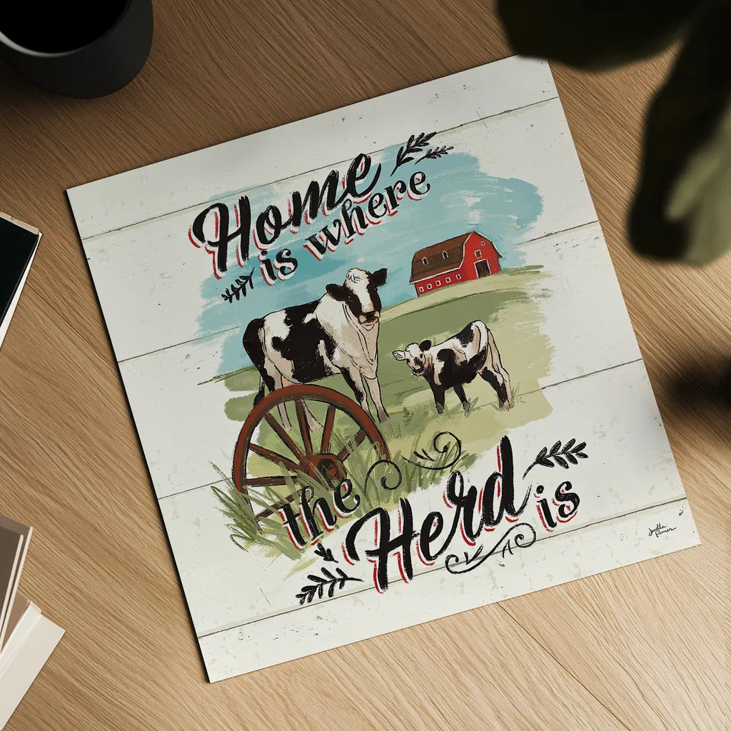 Farm Life II by Janelle Penner. Shown as a detailed flat fine art print, highlighting archival giclee quality. Available as an archival giclee rolled canvas, fine art paper, or poster print. SKU 43933a.