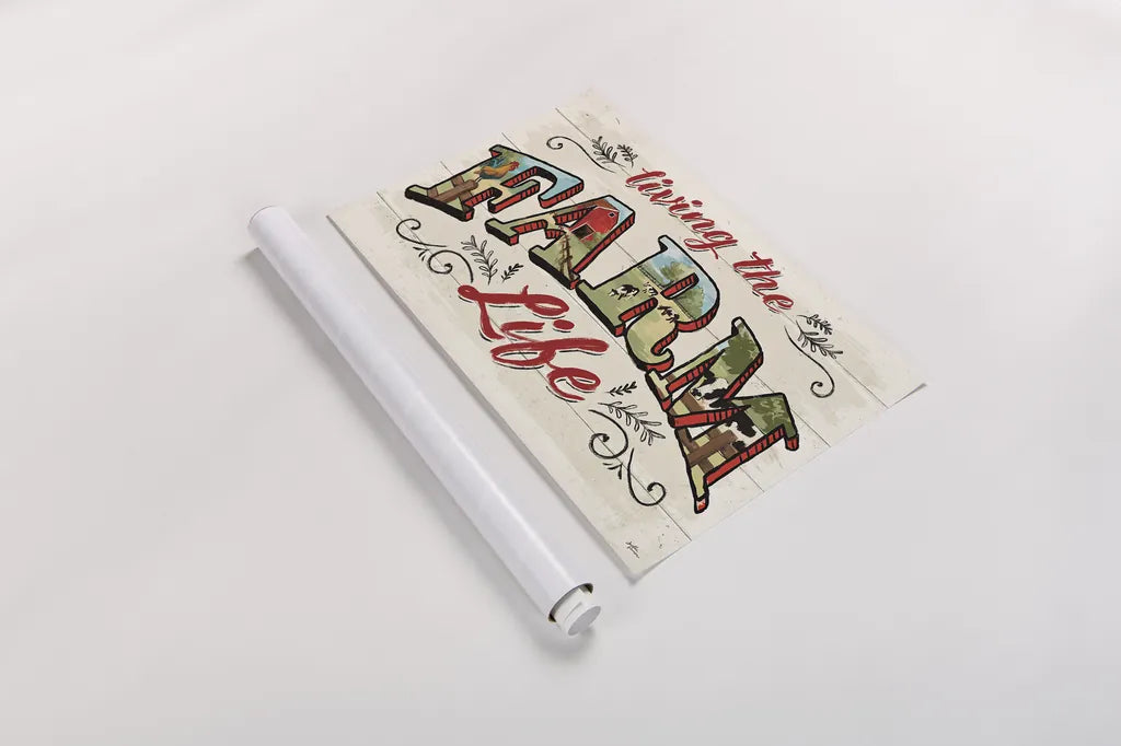 Farm Life IV by Janelle Penner. shown as a rolled paper print. Available as archival giclee rolled canvas, fine art paper, or poster print. SKU 43935i.