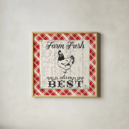 Farmers Market III by Janelle Penner. Shown in a natural wood glass frame for a timeless modern aesthetic. Available as an archival giclee rolled canvas, fine art paper, or poster print. SKU 24062a.