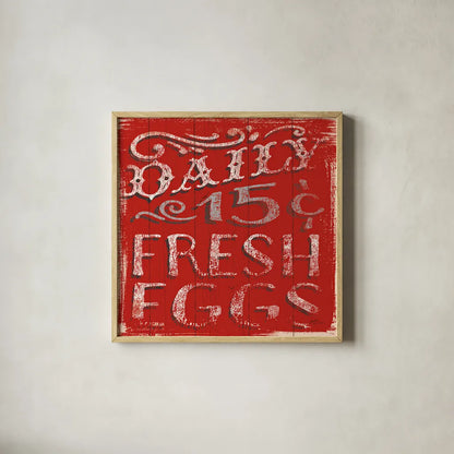 Farmers Market XII by Janelle Penner. Shown in a natural wood glass frame for a timeless modern aesthetic. Available as an archival giclee rolled canvas, fine art paper, or poster print. SKU 24071a.