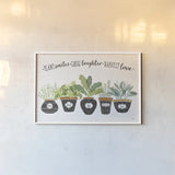 Fine Herbs I by Janelle Penner. shown as a paper print in a white frame. Available as a archival giclee rolled canvas, fine art paper, or poster print. SKU 34993i.