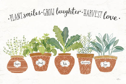 Fine Herbs I Terra Cotta by Janelle Penner. SKU 61535i. Archival Giclee Fine art print for wall decor.