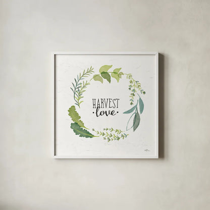 Fine Herbs III by Janelle Penner. Shown in a crisp white glass frame for a clean and minimalist style. Available as an archival giclee rolled canvas, fine art paper, or poster print. SKU 34995a.
