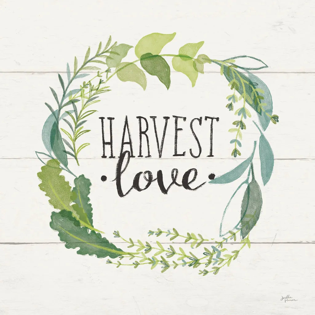 Fine Herbs III Foliage and Shiplap by Janelle Penner. SKU 42196a. Archival Giclee Fine art print for wall decor.